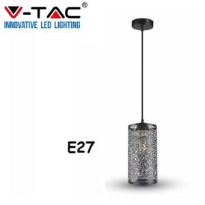 Lampadario Sospensione Nero E27